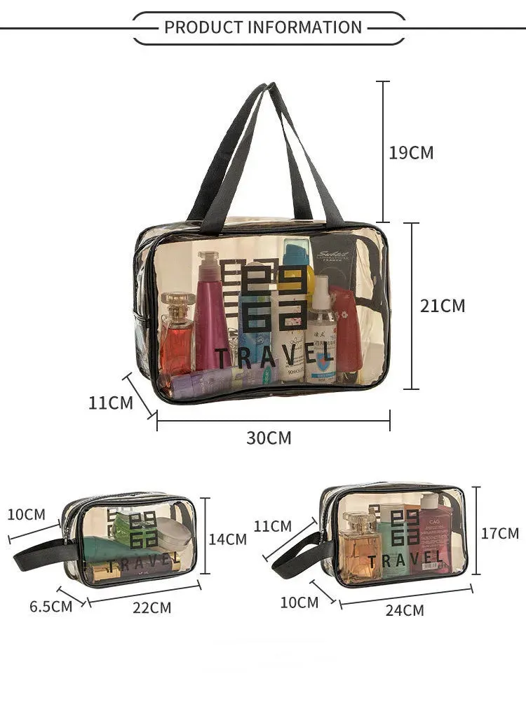 Transparent PVC Portable Travel Cosmetic Bag5445-Large