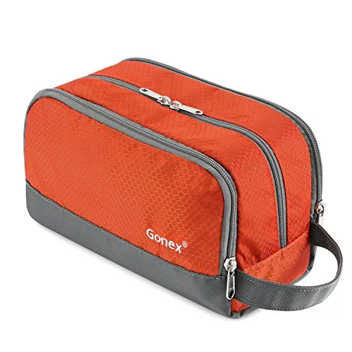 Travel Toiletry Bag Nylon, Gonex Dopp Kit Shaving Bag, Orange