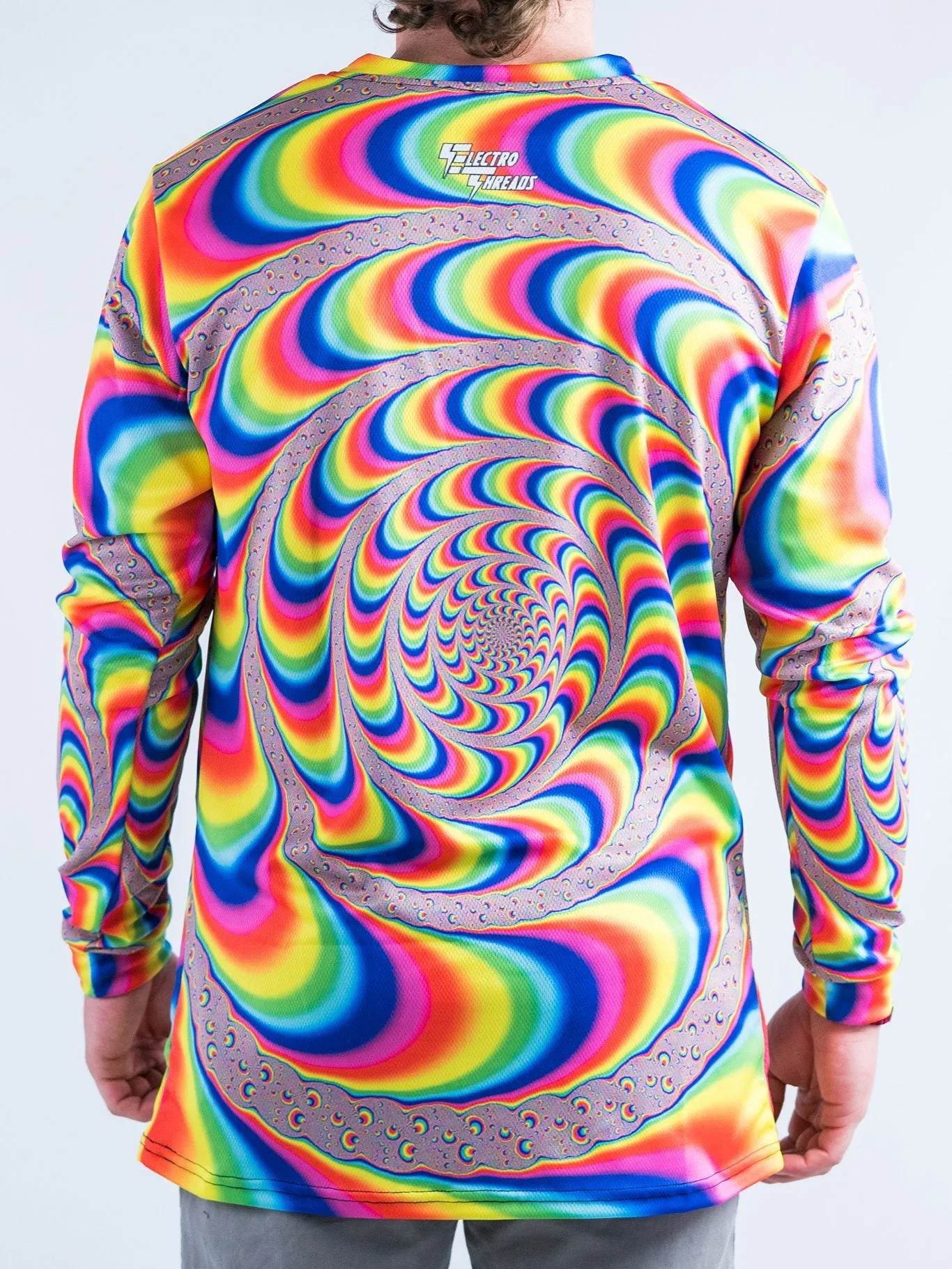 Trippy Spirals Vented Long Sleeve Shirt