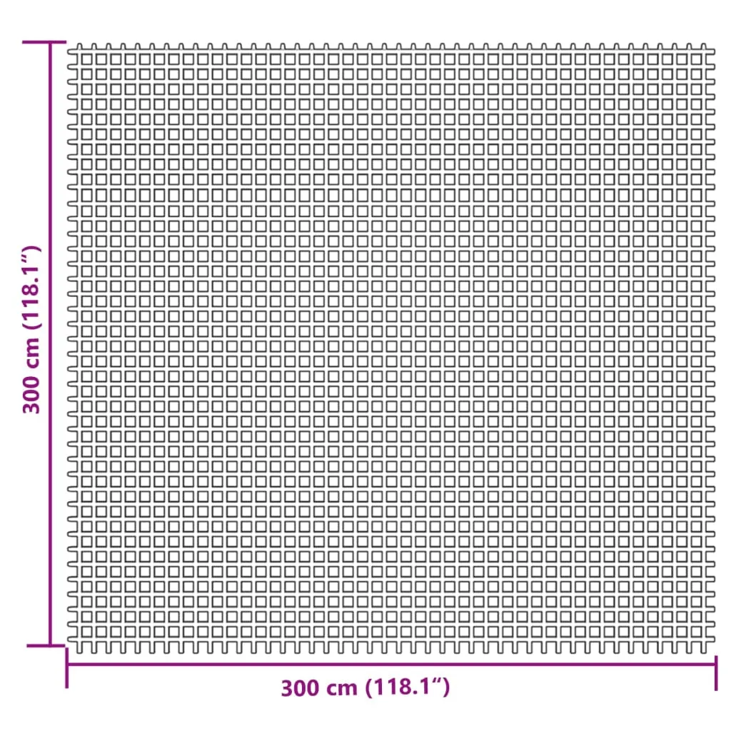 vidaXL Camping Floor Mat Cream 3x3 m