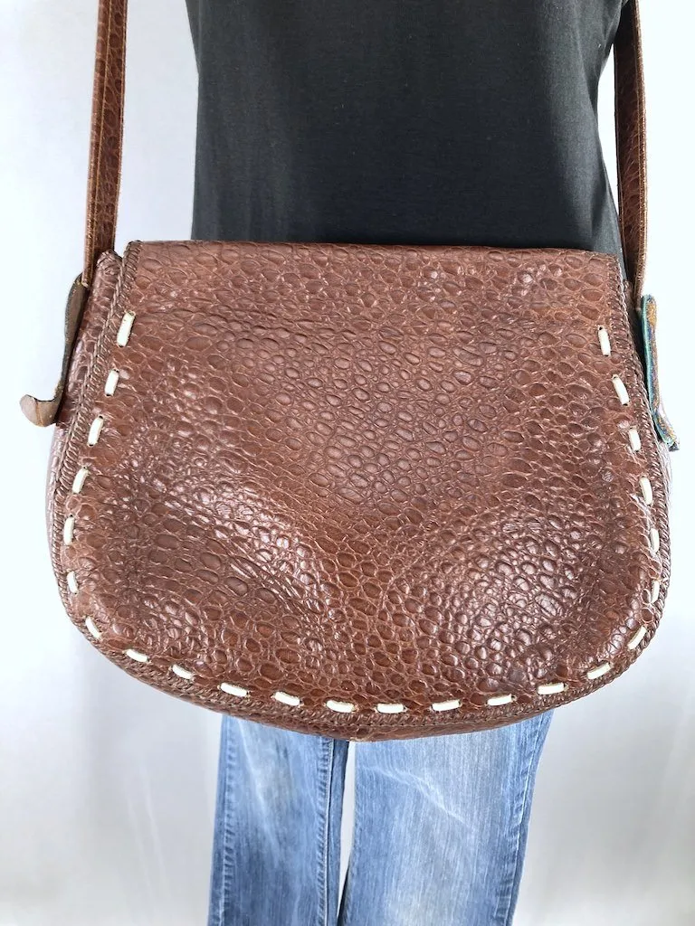 Vintage 1970s Cowgirl Boots Leather Purse