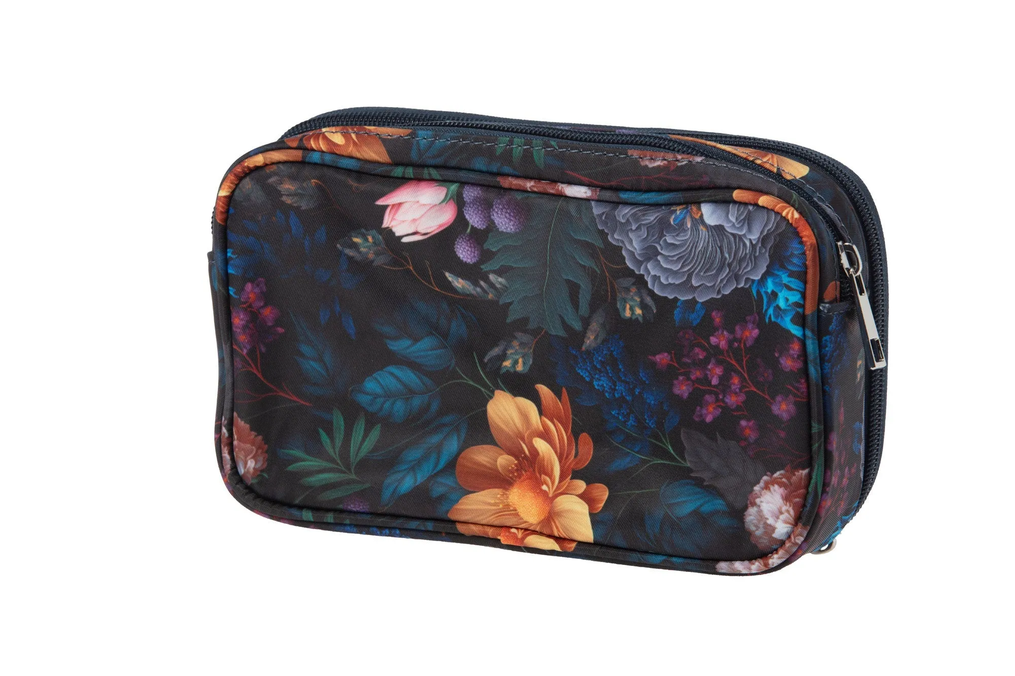 Vintage Floriade Velvet Bloom Makeup Cosmetic Bag