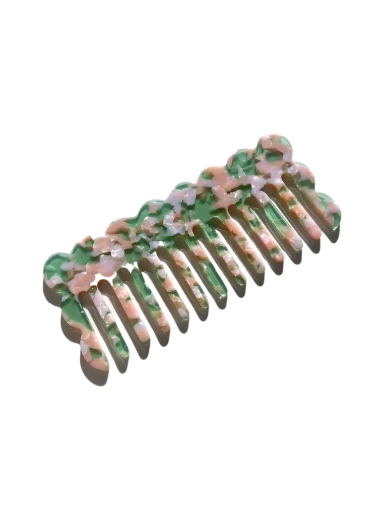 Wavy Acetate Hair Comb | Eco-Friendly