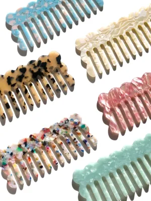 Wavy Acetate Hair Comb | Eco-Friendly