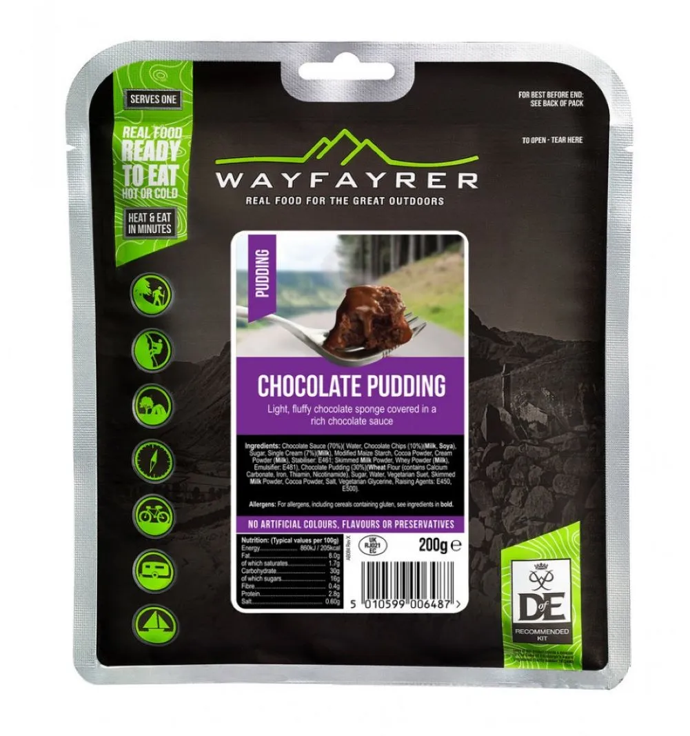 Wayfayrer Chocolate Pudding - Outdoor Camping Ready to Eat Meal Pouch