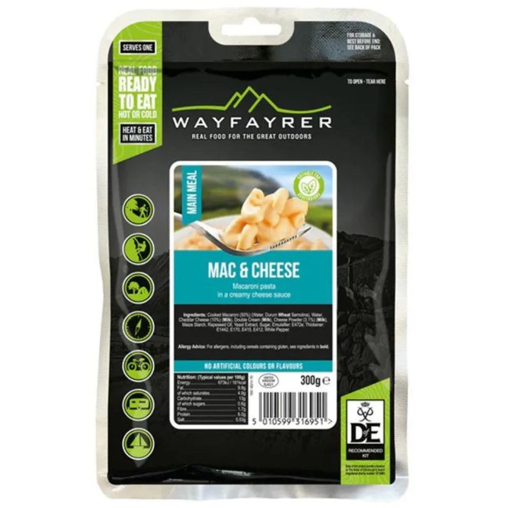 Wayfayrer Mac &amp; Cheese - 300g - Outdoor Camping Ready to Eat Meal Pouch