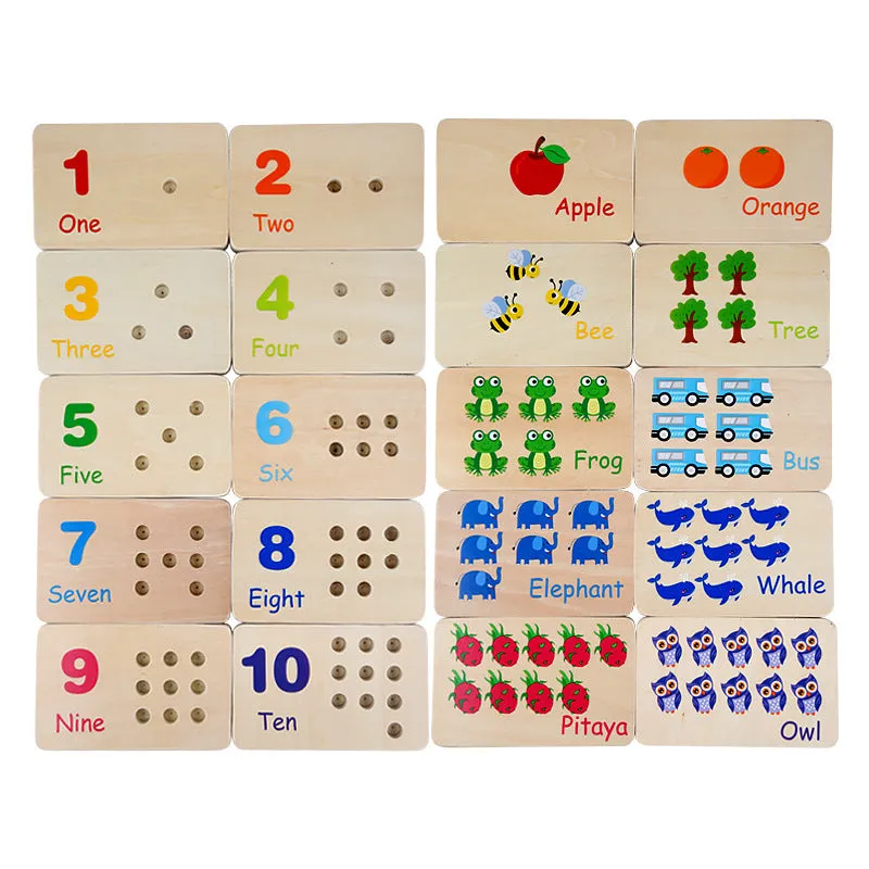 Wooden Counting Peg Board