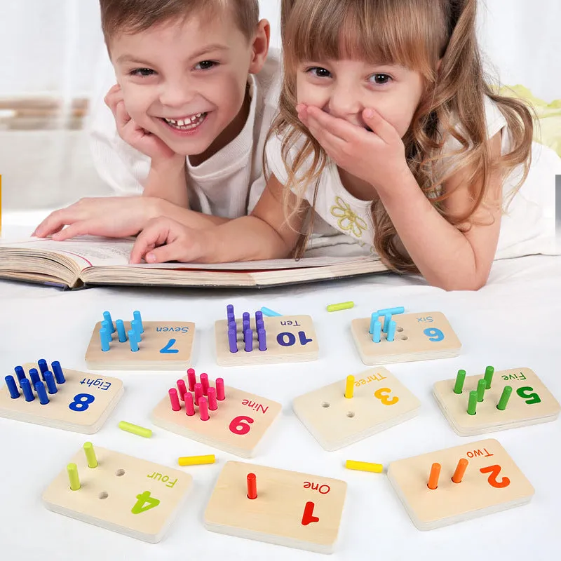 Wooden Counting Peg Board