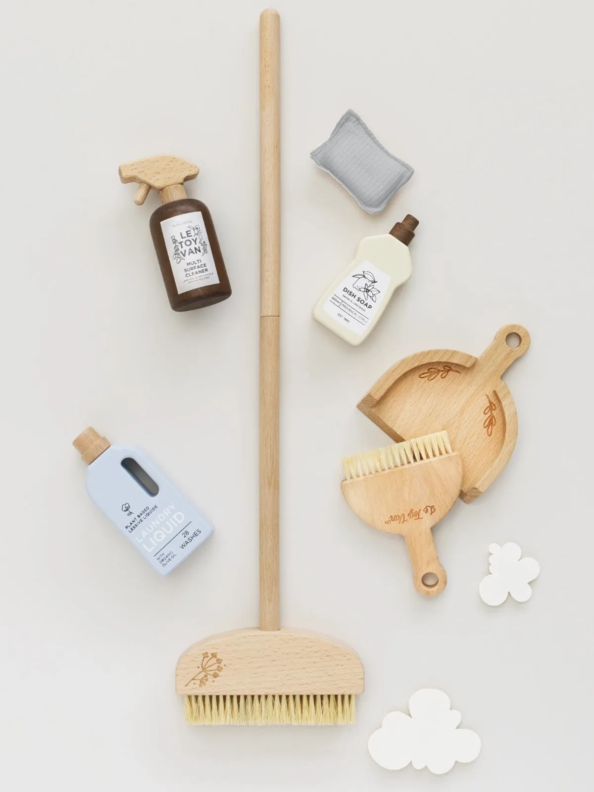 Wooden Eco-Friendly Cleaning Set