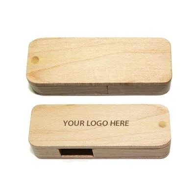 Wooden Rectangle USB Flash Drive