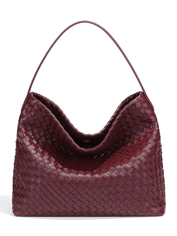 Woven Large Capacity Shoulder Crossbody Bag