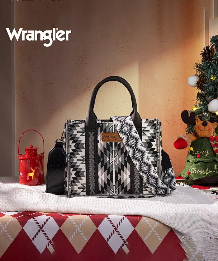 Wrangler All-Over Aztec Print Canvas Tote Bag