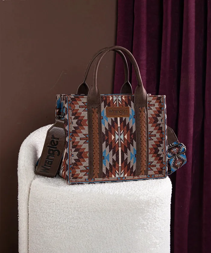 Wrangler All-Over Aztec Print Canvas Tote Bag