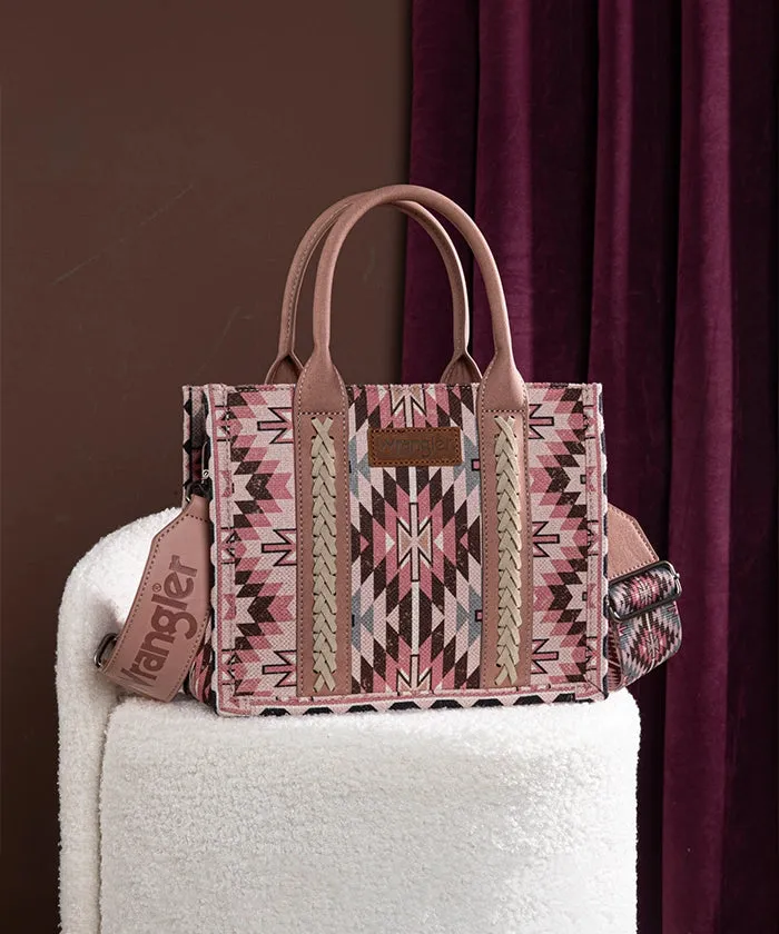 Wrangler All-Over Aztec Print Canvas Tote Bag