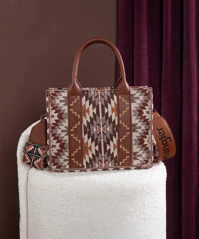 Wrangler All-Over Aztec Print Canvas Tote Bag