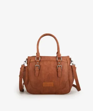 Wrangler Buckle Leather Tote Bag