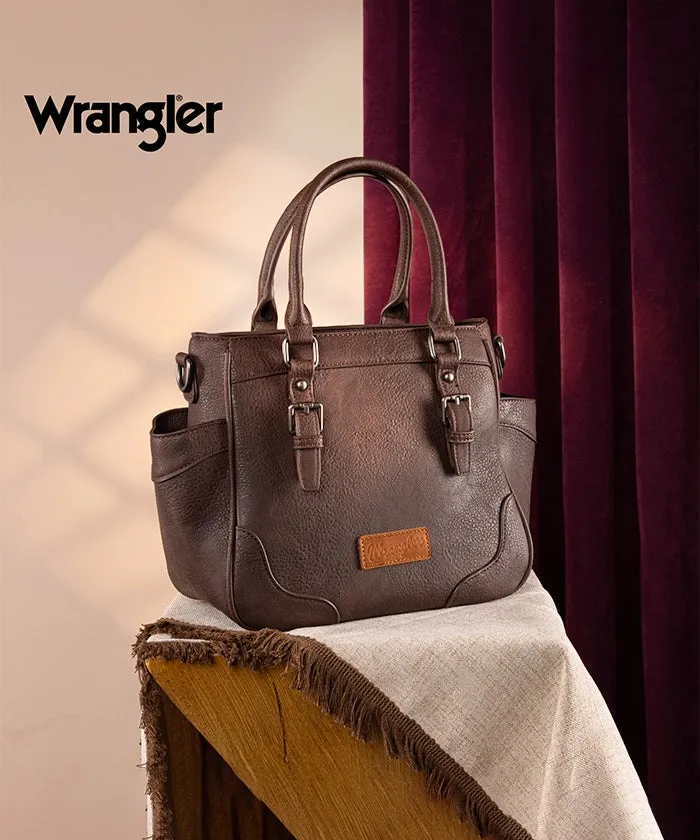 Wrangler Buckle Leather Tote Bag