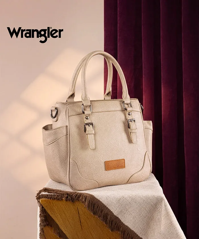 Wrangler Buckle Leather Tote Bag