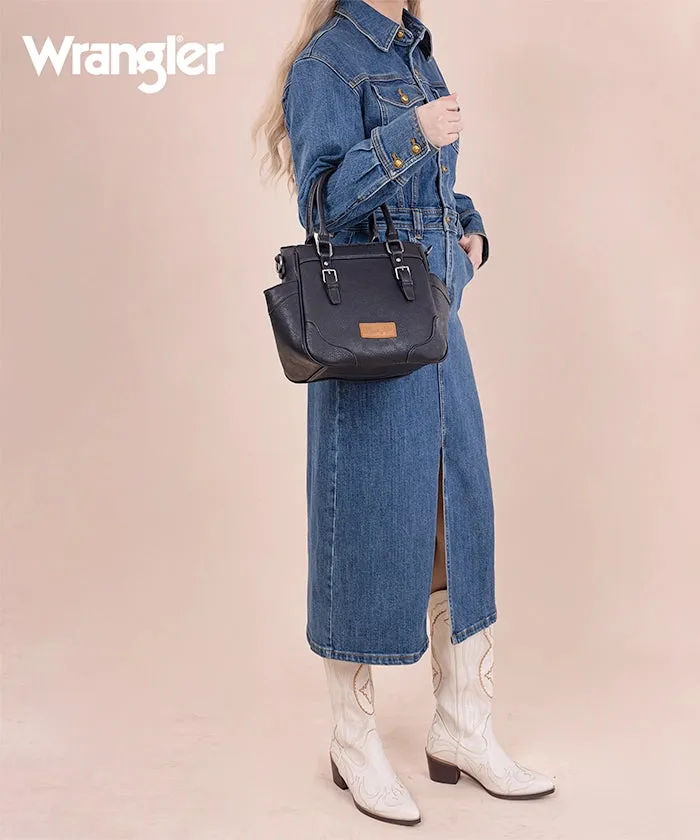 Wrangler Buckle Leather Tote Bag