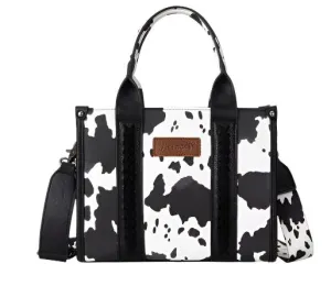 Wrangler Cow Print Concealed Carry Tote/Crossbody Black-WG133-8120SBK