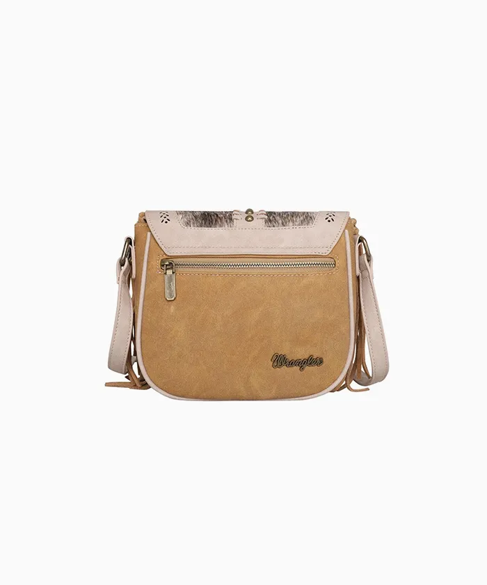 Wrangler Hair-On Cowhide Fringe Crossbody Bag