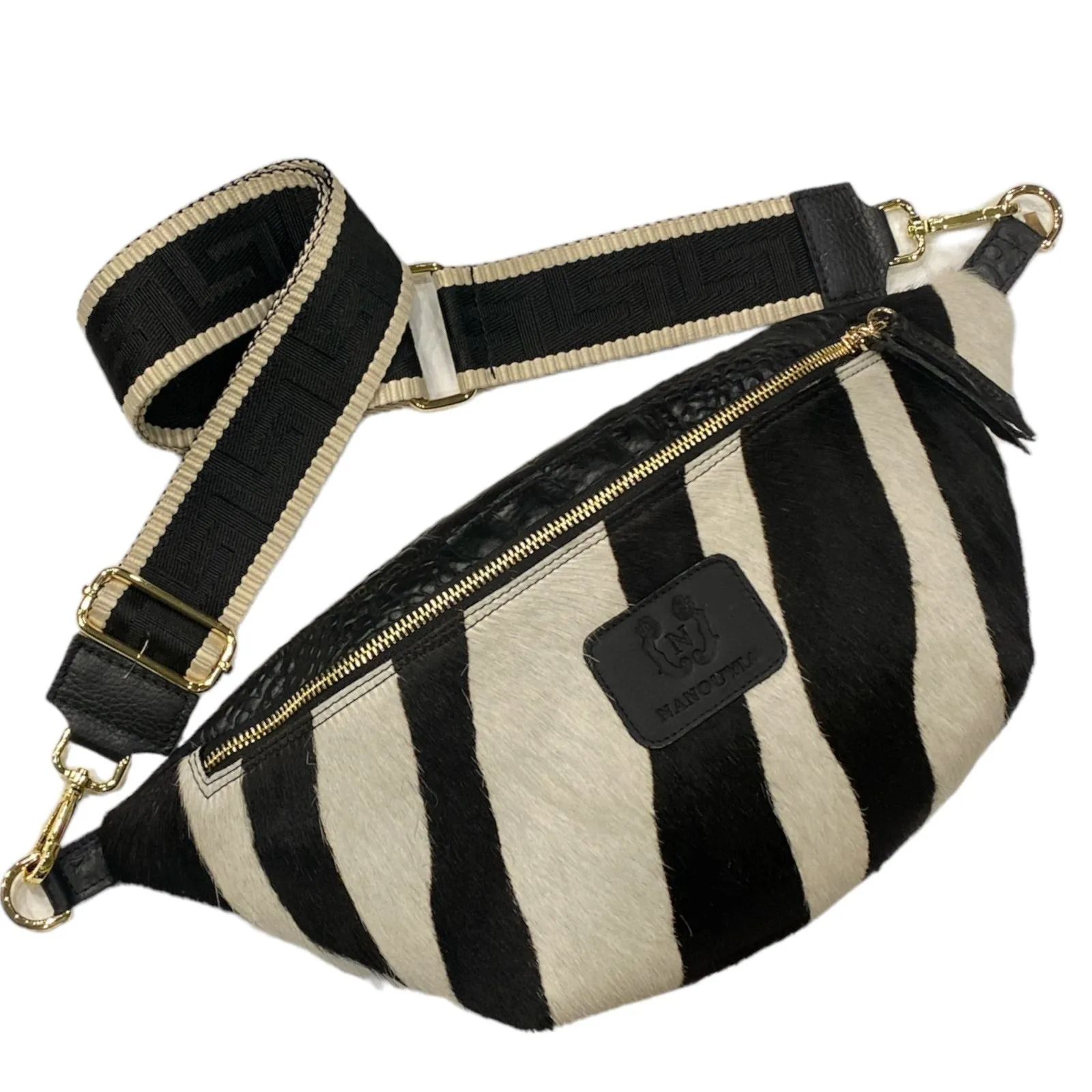 XL BLACK AND WHITE ART LIMITED EDITION BELT BAG