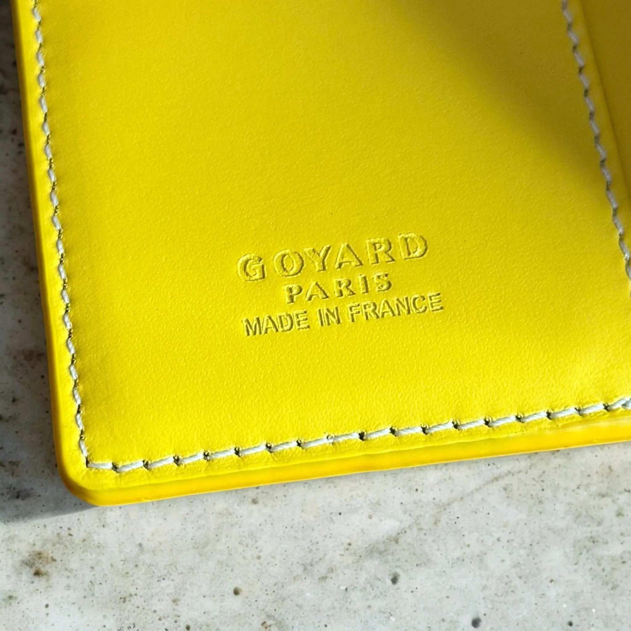 Yellow Goyard SAINT-MARC Card Wallet