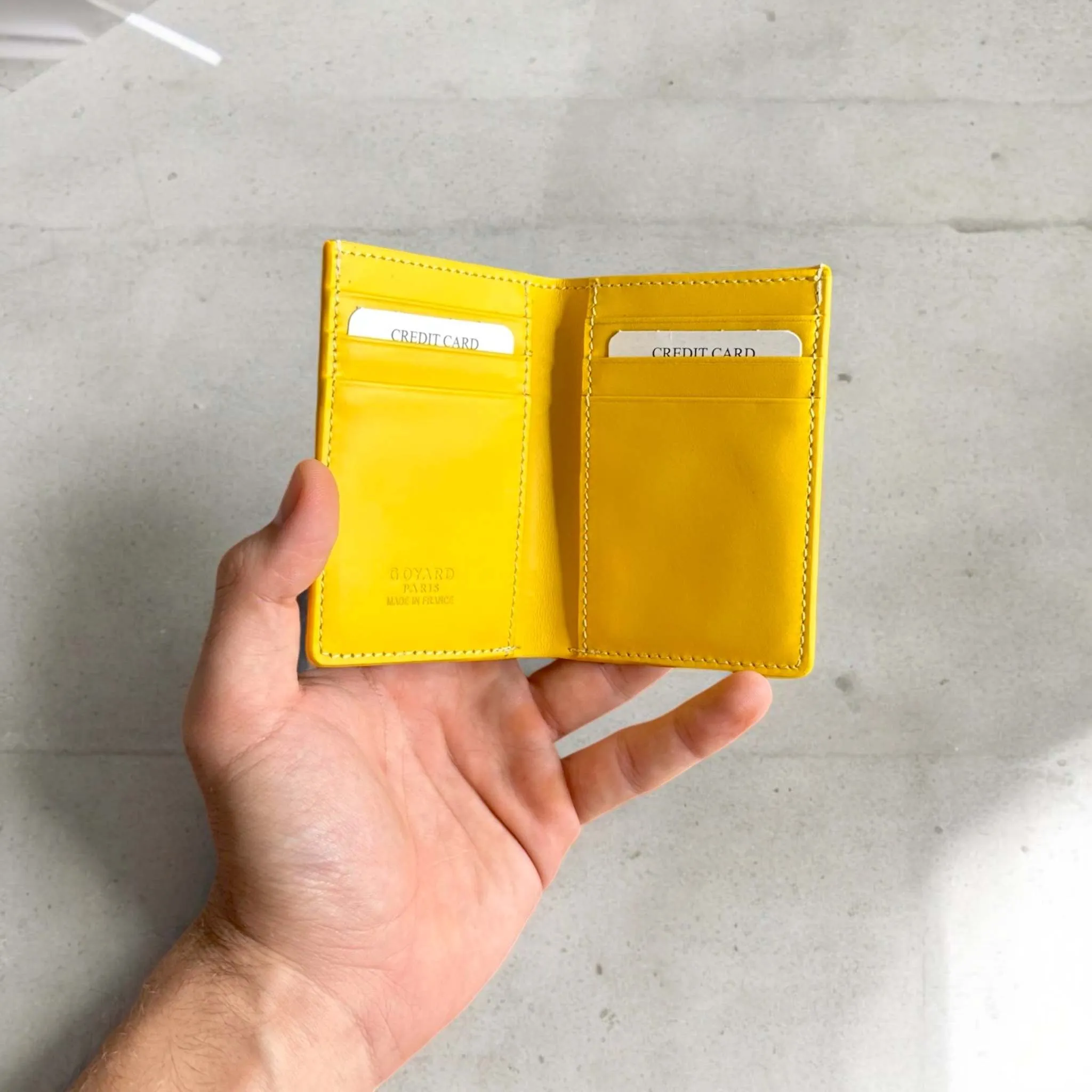 Yellow Goyard SAINT-MARC Card Wallet