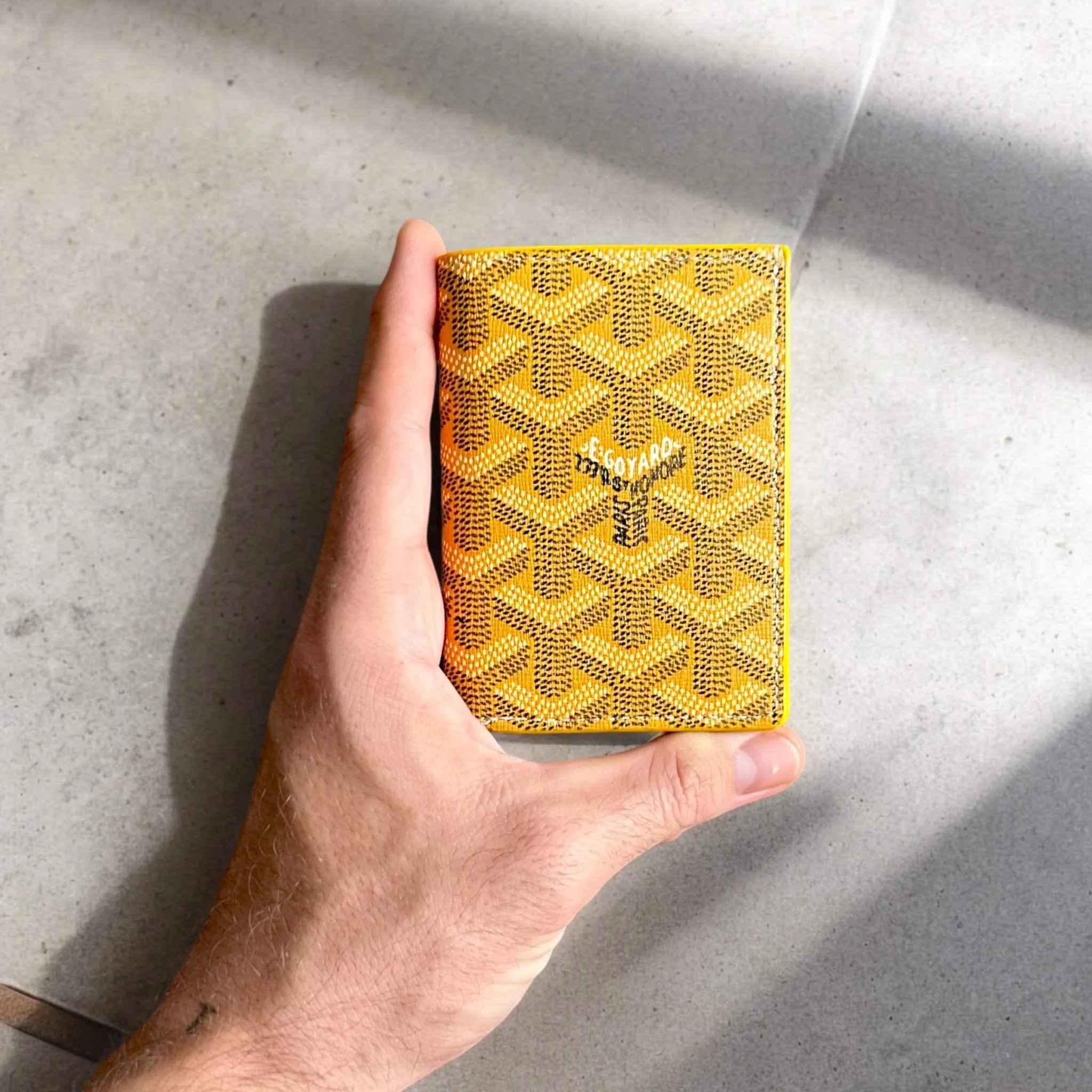 Yellow Goyard SAINT-MARC Card Wallet